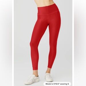 Alo 7/8 high waist airlift leggings classic red